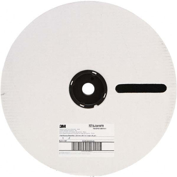 Hook & Loop; Component Type: Hook & Loop ; Type: Self Fastening ; Shape: Roll ; Piece Width (Inch): 5/8 ; Roll Length (yd): 50.00 ; Color: Black - 52885670