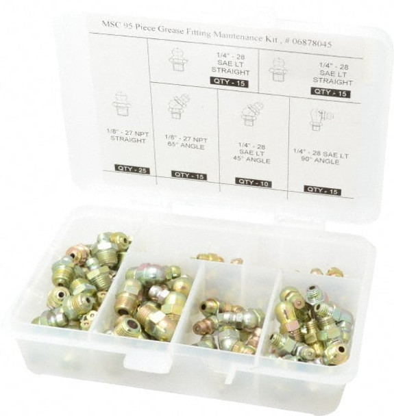 95 Piece, Inch, Box Plastic Steel Grease Fitting Set - 6878045
