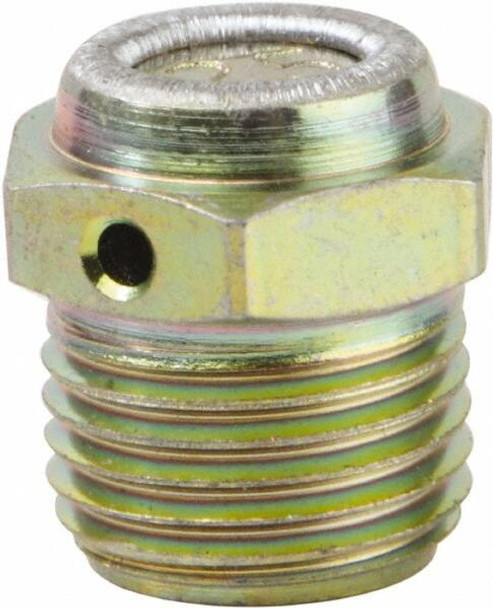 1/8 Thread, 7.5 to 15 psi Relief Pressure, Steel, Zinc Plated, Pressure Relief Fitting - 35098714