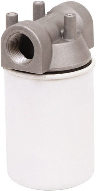 3.94in OD, 10&micro;, Steel/Aluminum Inline Cartridge Filter that Removes Dirt, Dust & Rust - 54282009