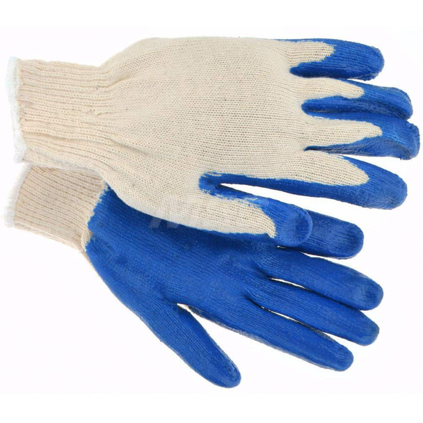 General Purpose Work Gloves: Small, Latex Coated, Cotton Blend - 1944214