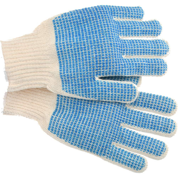General Purpose Work Gloves: Large, Polyvinylchloride Coated, Cotton Blend - 2093730