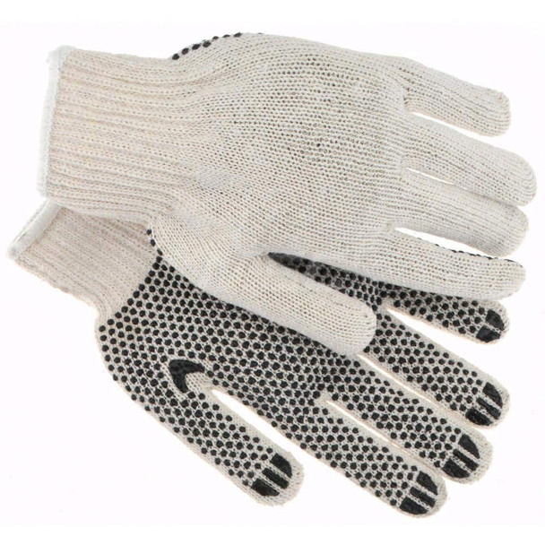 General Purpose Work Gloves: Large, Polyvinylchloride Coated, Cotton Blend - 4758058