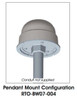 Dialight SafeSite Series LED White Visual Signal - Pendant Mount - RTODW18004