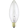 25 Watt B9 1/2 Torpedo Incandescent Light Bulb 2700K Clear E12 (Candelabra) Base