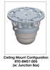 Dialight SafeSite Series LED White Visual Signal - Ceiling Mount - RTO2W08005