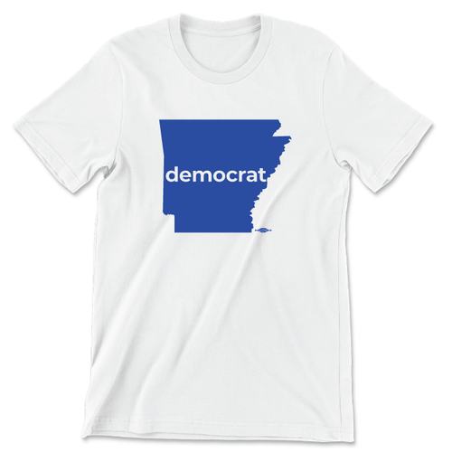 Democrat - State (Unisex White Tee)