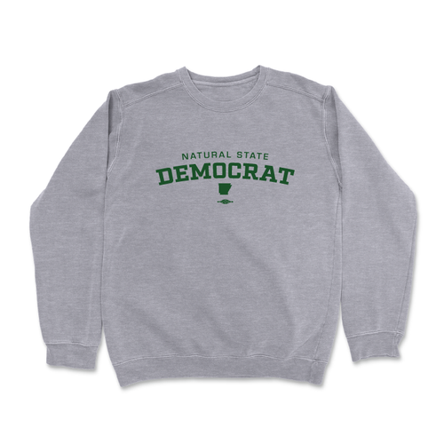 Natural State Democrat (Dark Ash Crewneck Sweater)