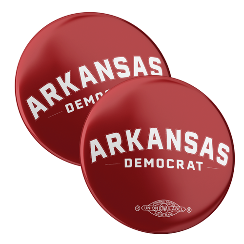 Arkansas Democrat - Red (2.25" Pin-Back Button -- Pack of Two!)