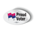 Proud Voter - Bi Flag (4" x 2" Vinyl Sticker -- Pack Of Two!)