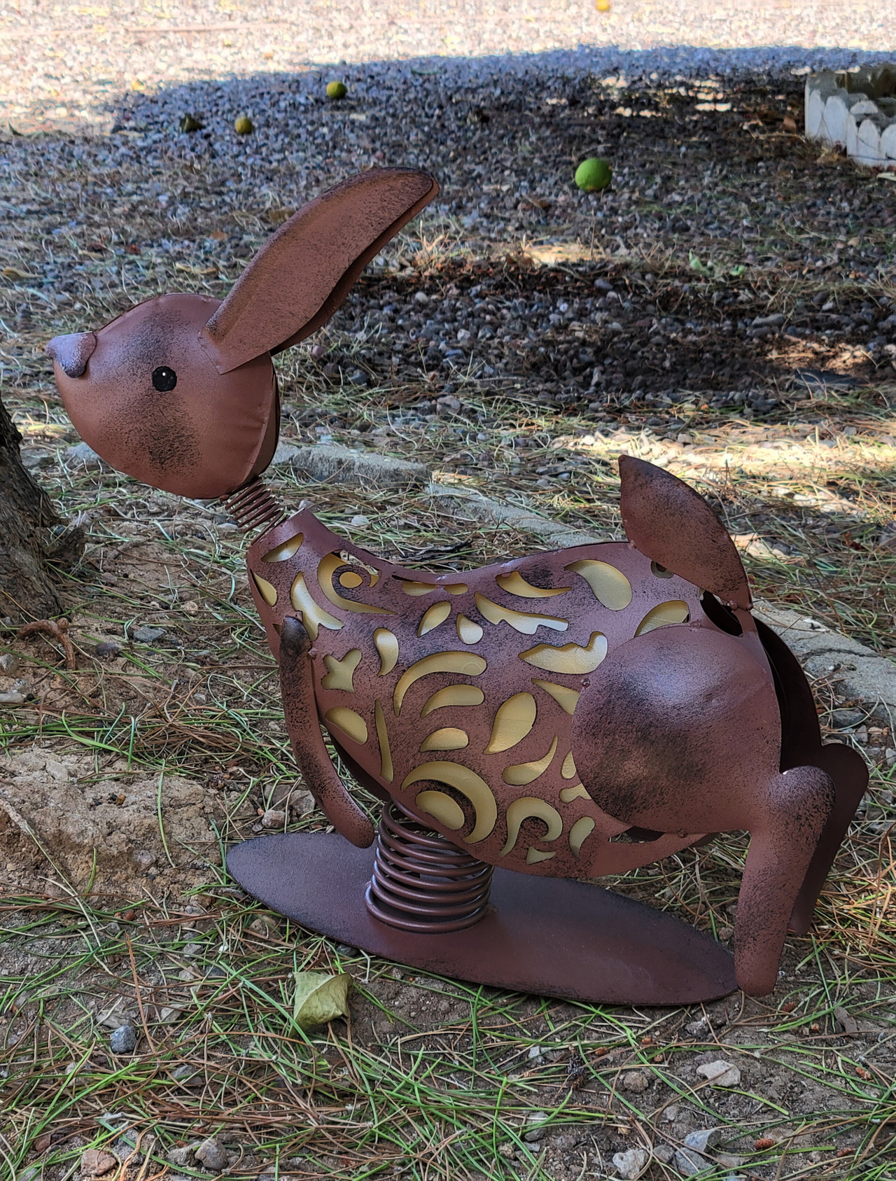 Bunny Rabbit Solar Statue Light Named Honey | 18 Inches Long