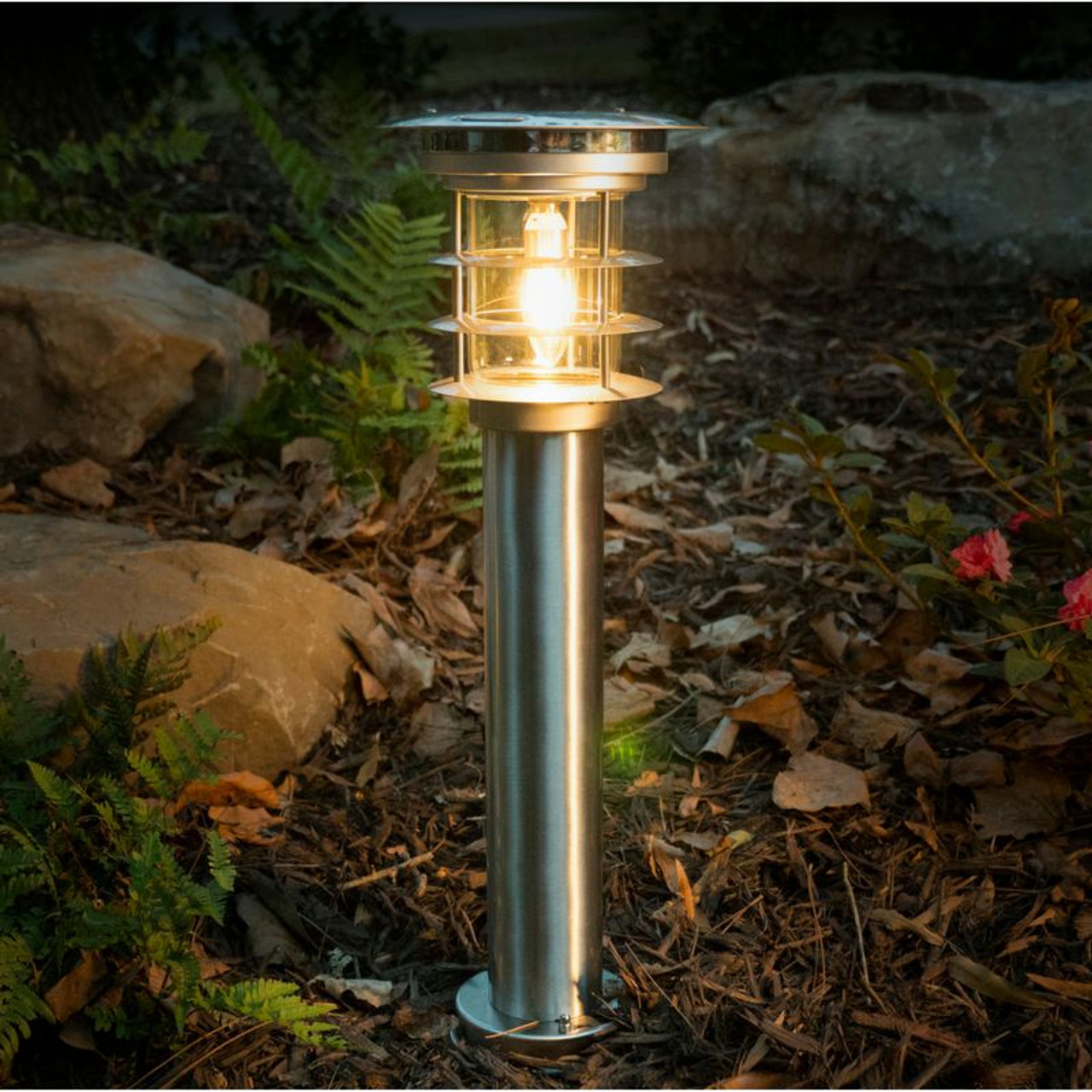 Bollard Solar Light | Stainless Steel Commercial Solar Path Light