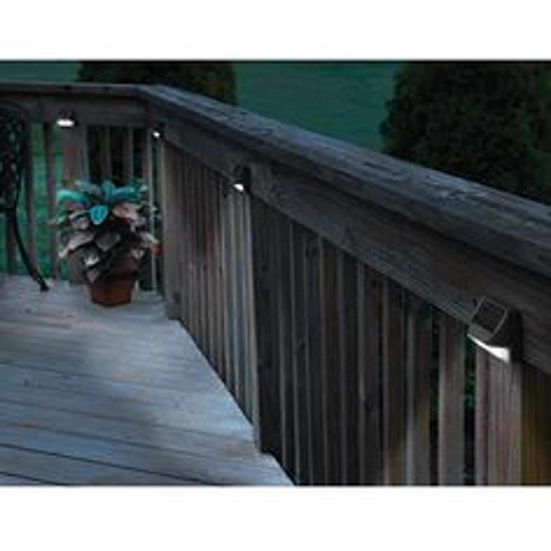 Solar Deck Rail Lights Copper Low Profile Flat Mounted Set of 2 Solar Deck Rail Lights Copper Low Profile Flat Mounted Set of 2
