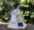 Solar powered fairy statue for outdoor garden.