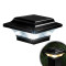3x3 Solar Fence Post Cap Lights have a Low Profile design, with a Powder Coated Black Finish, and Dual Lighting for you to choose Bright White or Warm White LED.