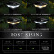 Solar post cap lights will fit 4 sizes of posts: this set of cap lights for 3x3 posts, and the cap for a 2x2, 2.25x2.25 and 2.5x2.5, which is sold under a separate SKU number of SL082B.