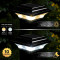 Black 3x3 solar fence post cap lights have 10 lumens of light output.