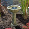 The solar bird bath fountain has a 360 degree umbrella head that will make you think you have a stream in your back yard.