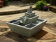 Small solar water fountain is approximately 13.6 x 11.6, the perfect size for your apartment and condo balcony, a small patio, or an enclosed courtyard.