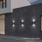 Closer view of the Bright White LED in this solar wall mount light. Sold as single solar light.
