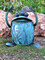 Solar frog statue is approximately 10 inches Wide x 8 inches  Long x 15 inches High.