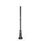 Commercial cast aluminum pole for outdoor lights is made from 5mm thick cast aluminum, with a powder coated glossy Black finish.