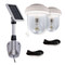 Indoor solar shed light has 250 lumens of light output per solar light fixture.
