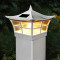 Solar deck post cap lights are made from White PVC Vinyl, and will fit your actual 4x4 and 5x5 fence posts.