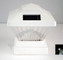 Solar Post Cap Lights in White Finish with 1 White Ultra Bright LED.
