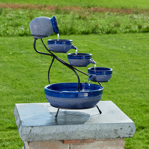 Cascading solar fountain is manufactured by Smart Solar, and made from Ceramic.