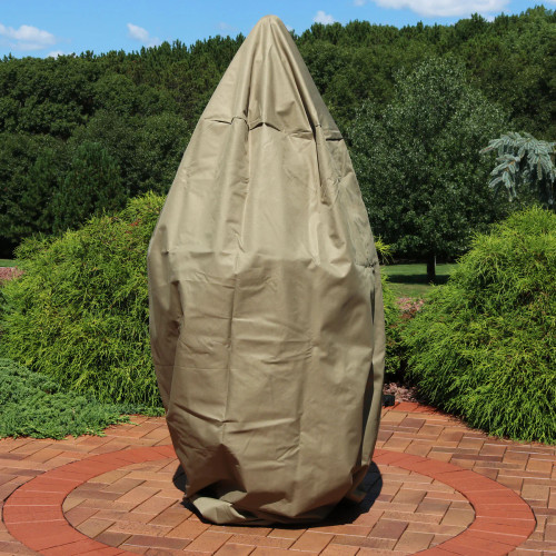 Outdoor water fountain cover will protect your water fountain from harsh weather and snow stains.