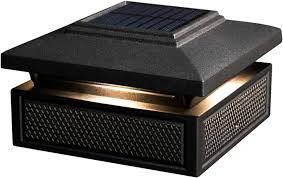 Solar Post Cap Lights | Set of 2 Smart Tech | Fit 3.5, 4, 4.25 Posts