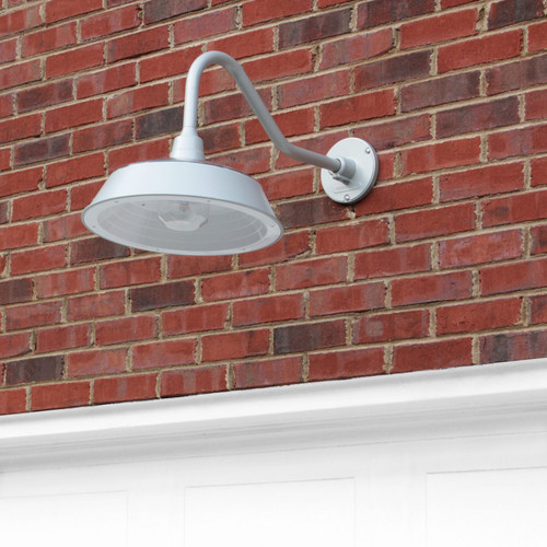 Solar gooseneck barn light has a powerful 8.4W morph solar panel system, and two high energy capacity battery packs, you will receive up to 3 nights of light in Low Mode on one battery charge. Solar gooseneck barn light has a powerful 8.4W morph solar panel system, and two high energy capacity battery packs, you will receive up to 3 nights of light in Low Mode on one battery charge.