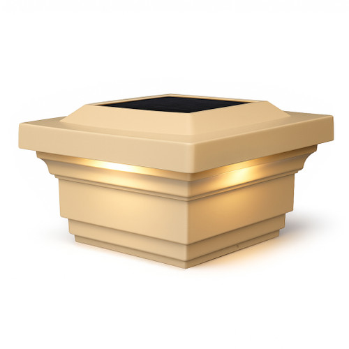 4x4 solar post cap lights are an elegant addition to your deck both day and night.