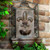 Solar Wall Mount Fleur-de-Lis Fountain in Weathered Iron Finish, LED and Battery Options.