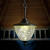 Solar powered chandelier lantern is made from real crackle glass, which makes for a gorgeous cupola  at night.