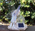 Solar powered fairy statue for outdoor garden.
