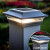 4.5 solar post cap lights are manufactured by Classy Caps, and designed to fit over any 4.5 inch post, such as a Trex post.