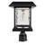Solar post coach light is made from cast aluminum, with a 3 inch fitter and  rain glass lenses.