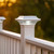 3x3 solar fence post cap lights are made from powder coated cast aluminum, with a White finish, and have Warm White and Cool White LED for you to choose from.