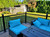 3x3 solar deck post cap lights create beautiful scenery and a beautiful deck. Photo thoughtfully furnished by our wonderful customer George in Kent, Washington, to share with our new customers.
