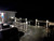 White Solar deck post cap lights were installed on all of the deck railing, plus down the stairs for great safety and security.