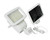 Solar motion sensor light has a separate solar panel to install in the sun.