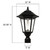 Solar carriage light, with a 3 inch fitter pole, is 12 x 20.38 inches high for easy conversion from electric to solar. Solar carriage light, with a 3 inch fitter pole, is 12 x 20.38 inches high for easy conversion from electric to solar.