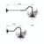 Gooseneck arm, incorporated into the wall mount solar light, is adjustable from 17.5 inches to 40.5 inches using the included 23 inch extension pole.