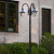 Solar pole light is a beautiful addition to your home, with triple solar coach lanterns for lots of security lighting.