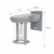 Solar wall mount coach light is sized at 7.0 inches deep by 7.5 inches long, with a 5.5 x 5.5 inch mounting plate.