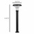 Bollard solar path light has a diameter of 10.25 inches, and stands 31.25 inches high.