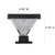 Black solar fence post cap lights are a high profile design sized at 4.38 x 4.38 x 4.75 high.