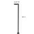 Commercial solar pole yard light stands over 8 feet high at 12.25 W x 12.25 D x 99.00 H.